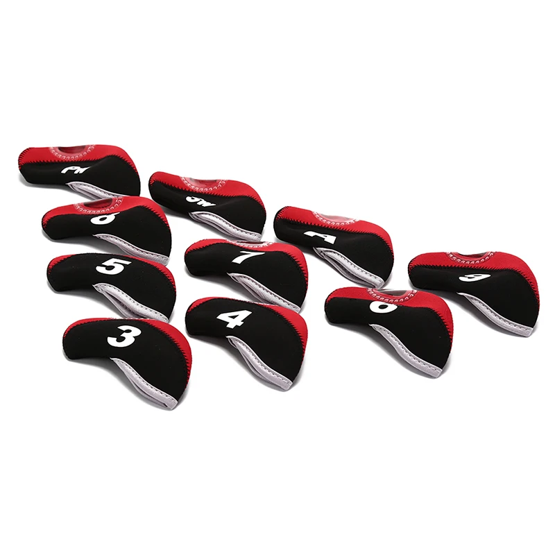 10Pcs Golf Club Head Covers Iron Putter Protective Cover Headcover Set Outdoor Sports Accessories | Спорт и развлечения