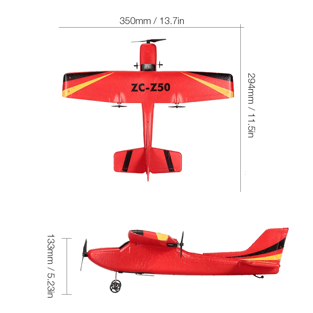 ZHI CHENG TOYS Z50 2 4G канальный планер с дистанционным управлением 350 мм Wingspan EPP Micro Indoor