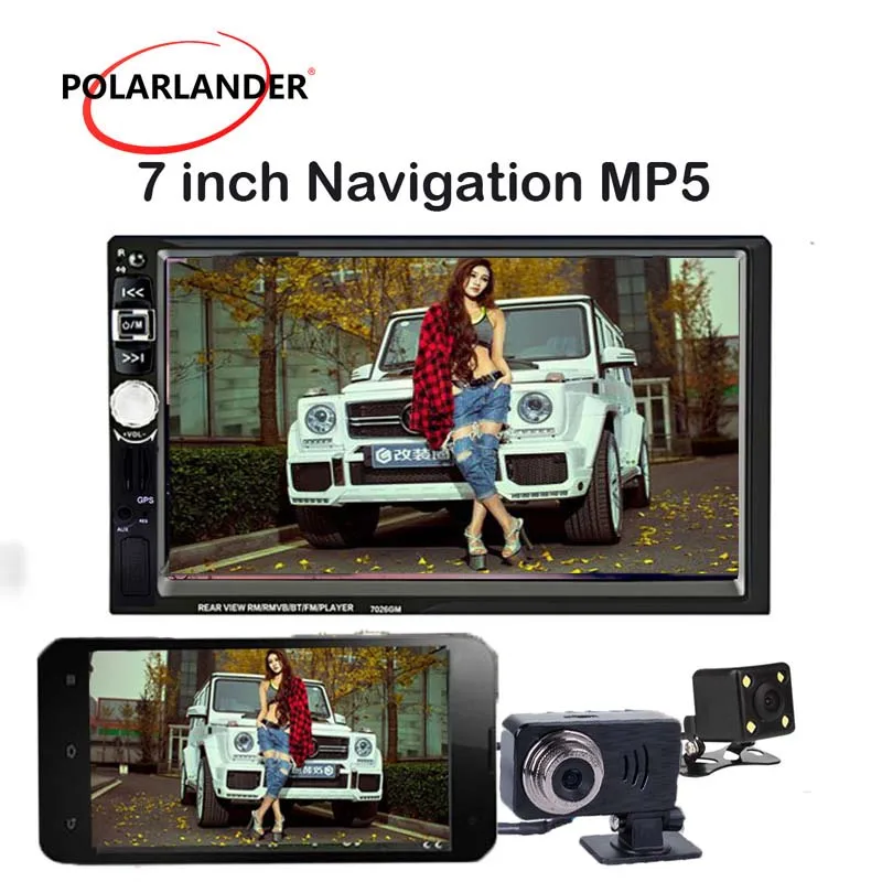 2018 Новинка 7026GM зеркальная связь с камерой заднего вида/DVR Bluetooth gps навигация MP4 MP5
