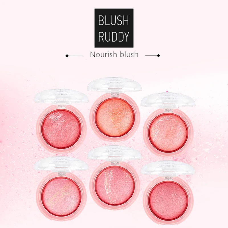 Румяна LIDEAL 6 цветов Корейская палитра для макияжа пудра естественная основа