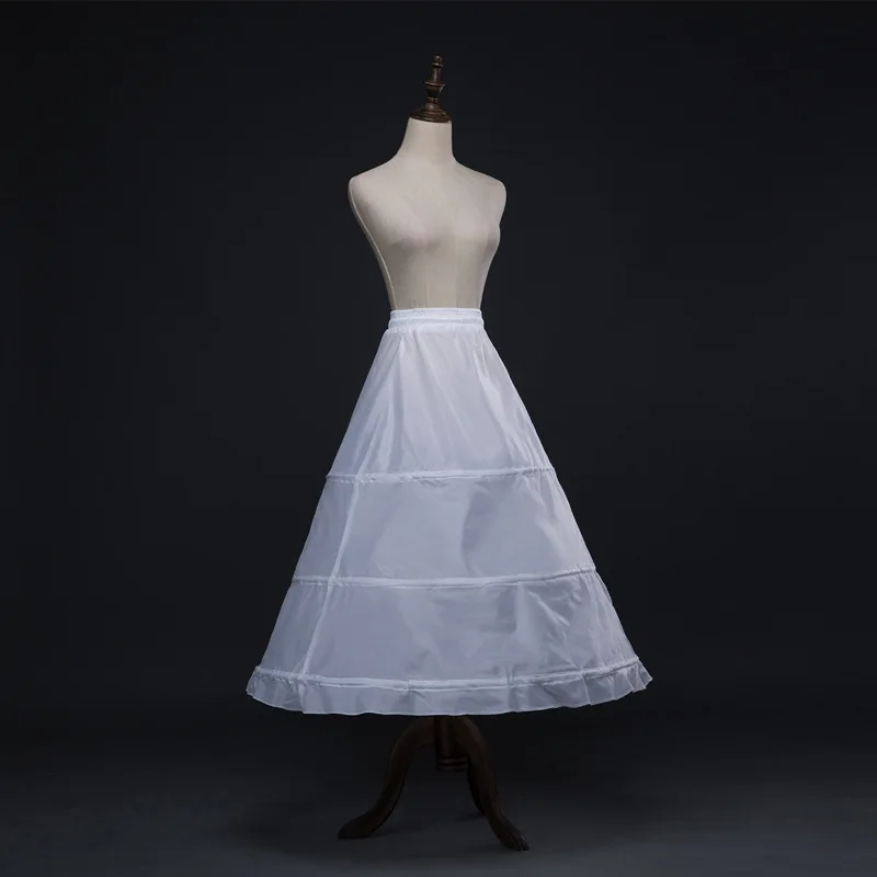 JaneVini 50s Petticoat A Line Underskirt Bustle Petticots Elastic Waist Bridal Crinoline Petticoats For Dress Jupon 3 Cerceaux | Свадьбы и