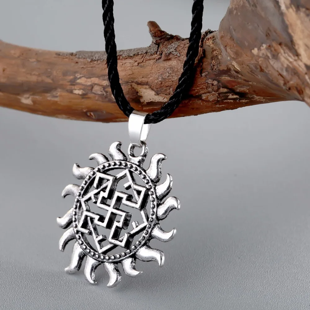 Viking кулон Valknut мужское ожерелье для женщин круглый языческих религиозных мужчина