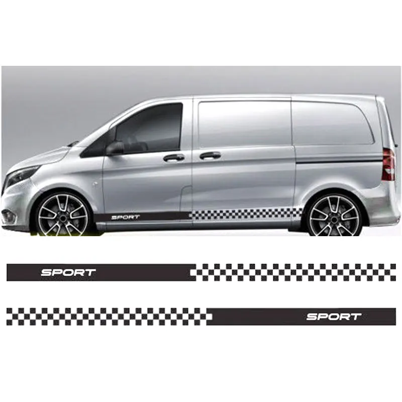

0002 for Mercedes Vito racing stripes decals vinyl graphics sport van design vinyl Sticker