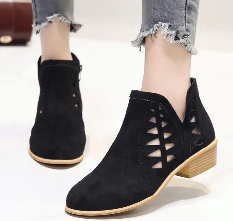 Sapato feminino женские ботильоны коренастый туфли-лодочки на низком каблуке Matin