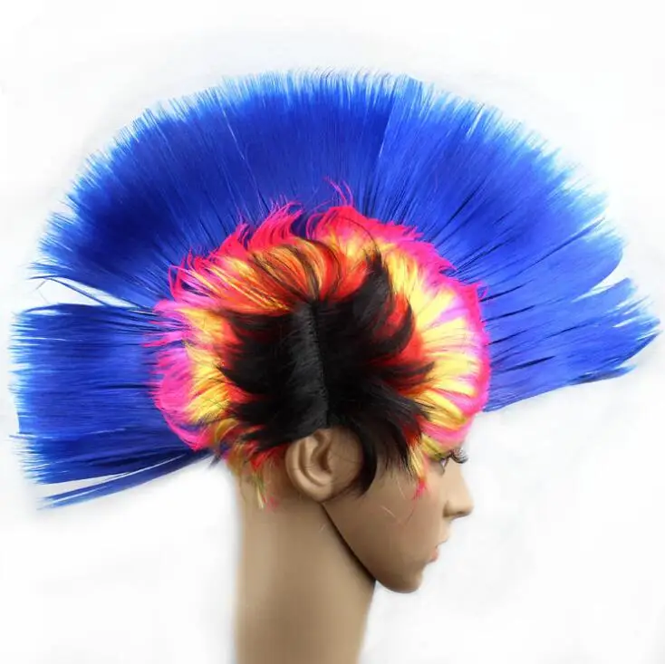 Rainbow dark blue B CT016FY048 mohawk курица Коронки Глава Хэллоуин костюм на Хэллоуин - Цвет: Rainbow dark blue B