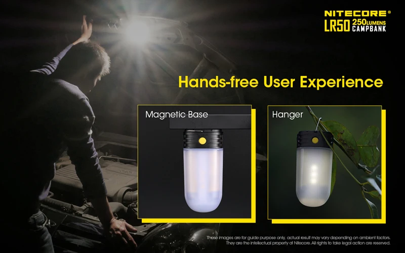 3 в 1 NITECORE LR50 Campbank как внешний аккумулятор+ походный фонарь+ зарядное устройство