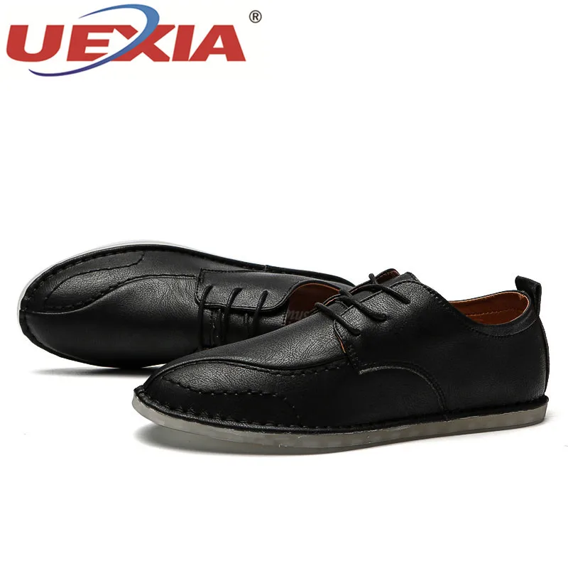 UEXIA Новый высокое качество мокасины из коровьей кожи мужские лоферы модные