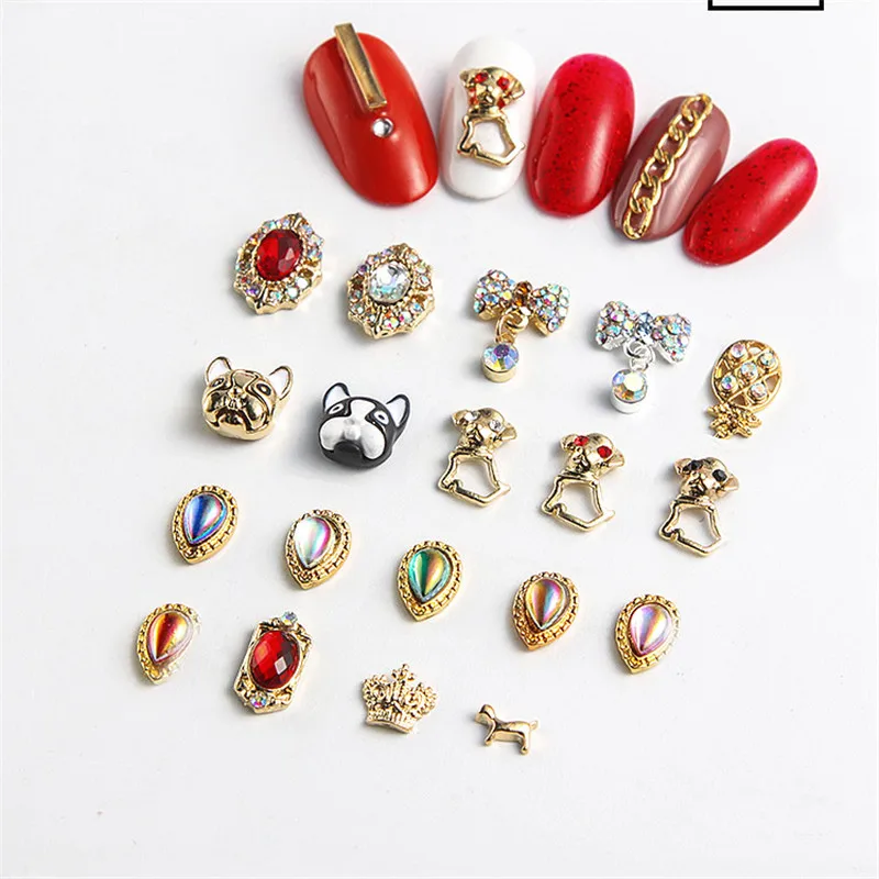 

Металлический 10 штук пакет Золотой 3d сплав животное галстук-бабочка ананас украшения для ногтей Новое поступление очаровательные украшени...