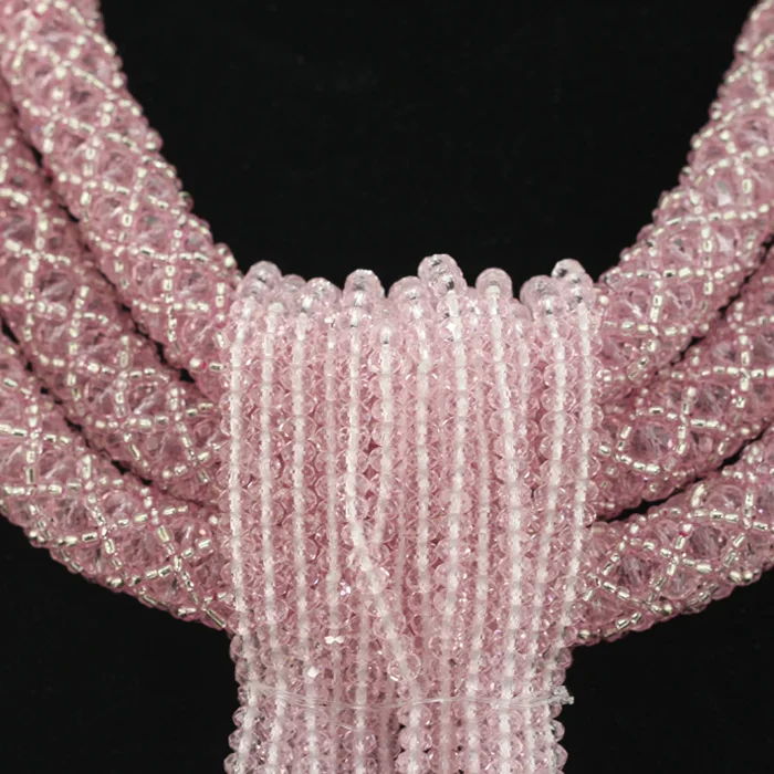 Рождественский подарок детский розовый кристалл ручной работы ювелирные