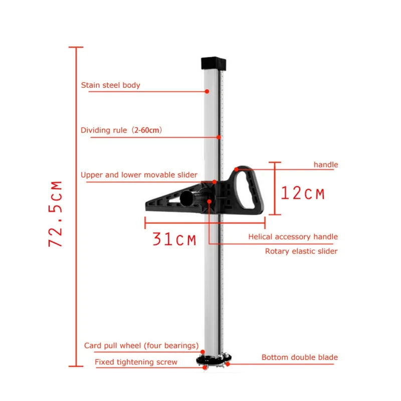 Portable Gypsum Board Cutter Hand Tool Push Drywall Cutting Artifact Stainless Steel Woodworking Tools | Инструменты