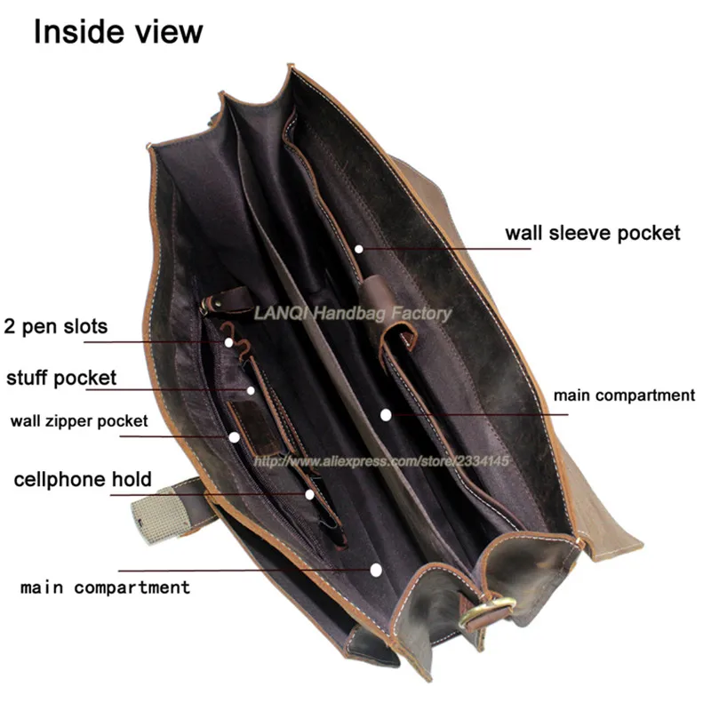 Винтажный портфель из натуральной кожи для мужчин сумка ноутбука 15 6 дюйма чехол