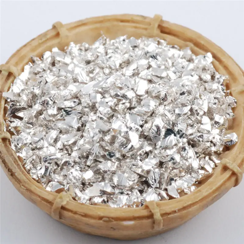 Silver Оптовые цены 450 г/пакет сломанной Стекло Стразы для ногтей камни 3D Mix Nail Art горный хрусталь украшения камни - Цвет: Silver