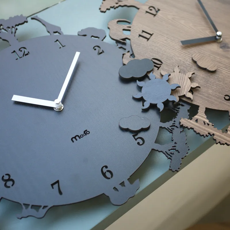 Корейские креативные часы с изображением животных из мультфильмов для спальни