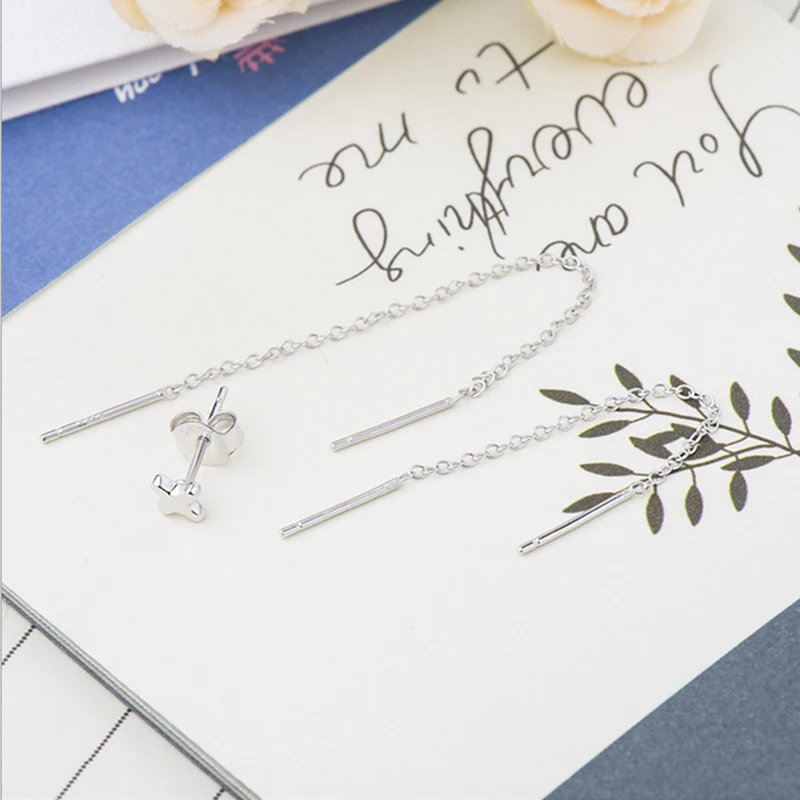 Серьги-гвоздики серебряного цвета в форме буквы U 3 шт./компл. | Украшения и