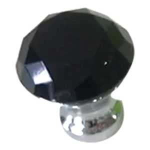 Crystal Black Уке Хрустальные стеклянные ручки 30 мм кристалл алмаза ящик, ручки шкафа и ручки для мебели - Цвет: Crystal Black