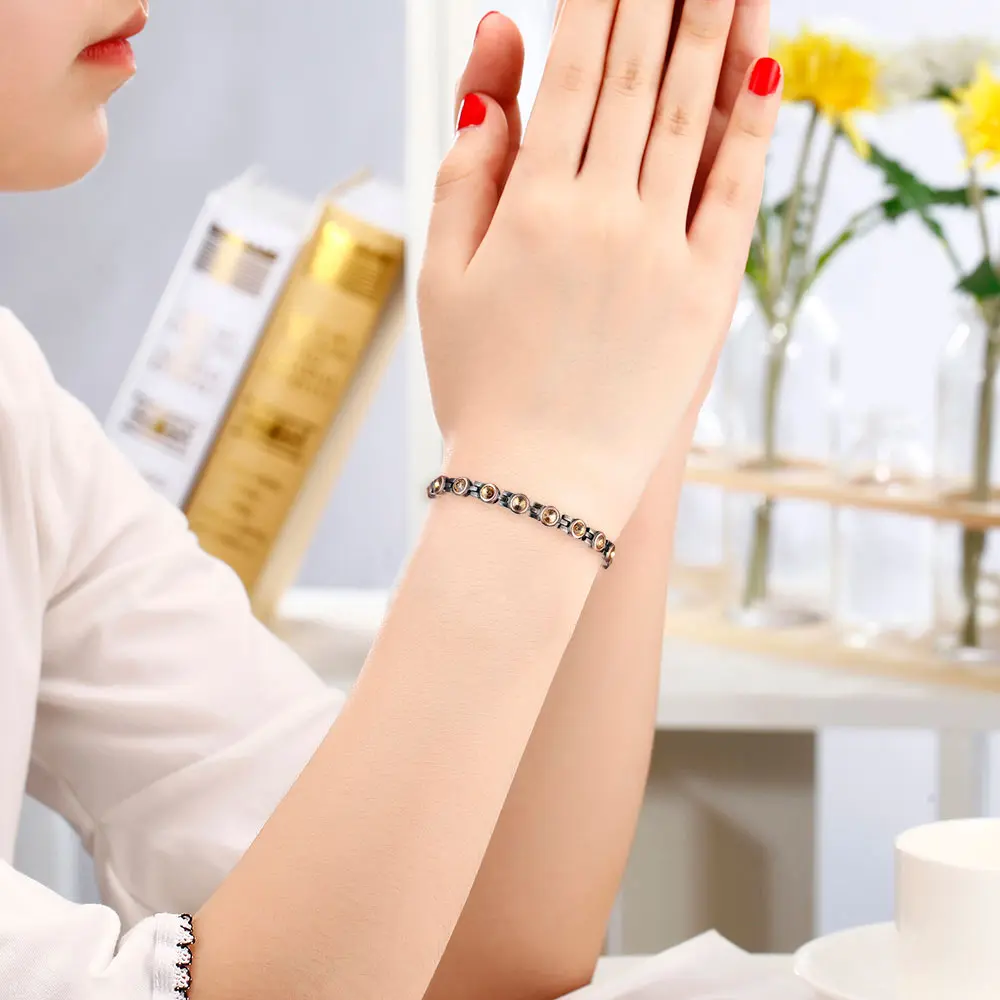 Moocare женский винтажный браслет манжета Купер Магнитная терапия Шарм Циркон для