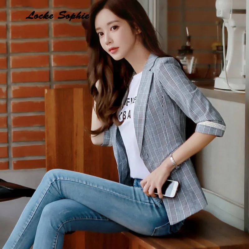 Женские блейзеры больших размеров пальто 2019 зима хлопок смесь хлопка в клетку