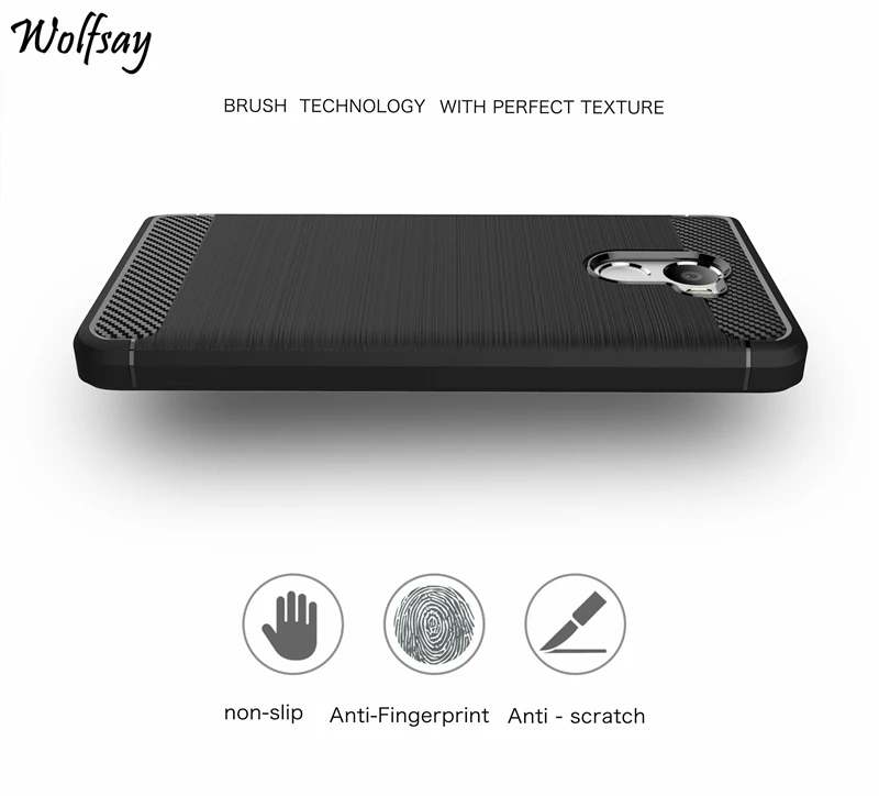 Wolfsay For Phone Cover Xiaomi Redmi 4 Case Rubber Silicone Luxury Funda &lt |