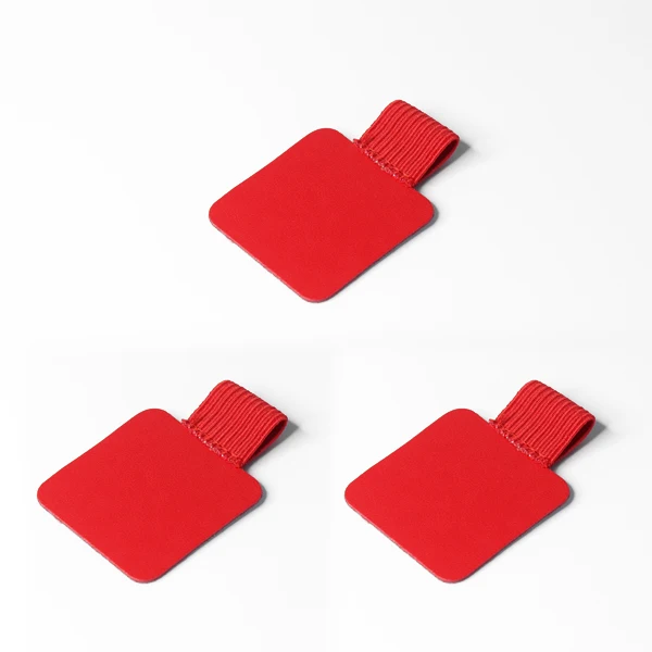 Square Red 3 шт./лот Climemo фирменный зажим для ручек, держатель для ручек из искусственной кожи, самоклеящийся карандаш, эластичная петля для блокнотов, журналов, клипбордов - Цвет: Square Red