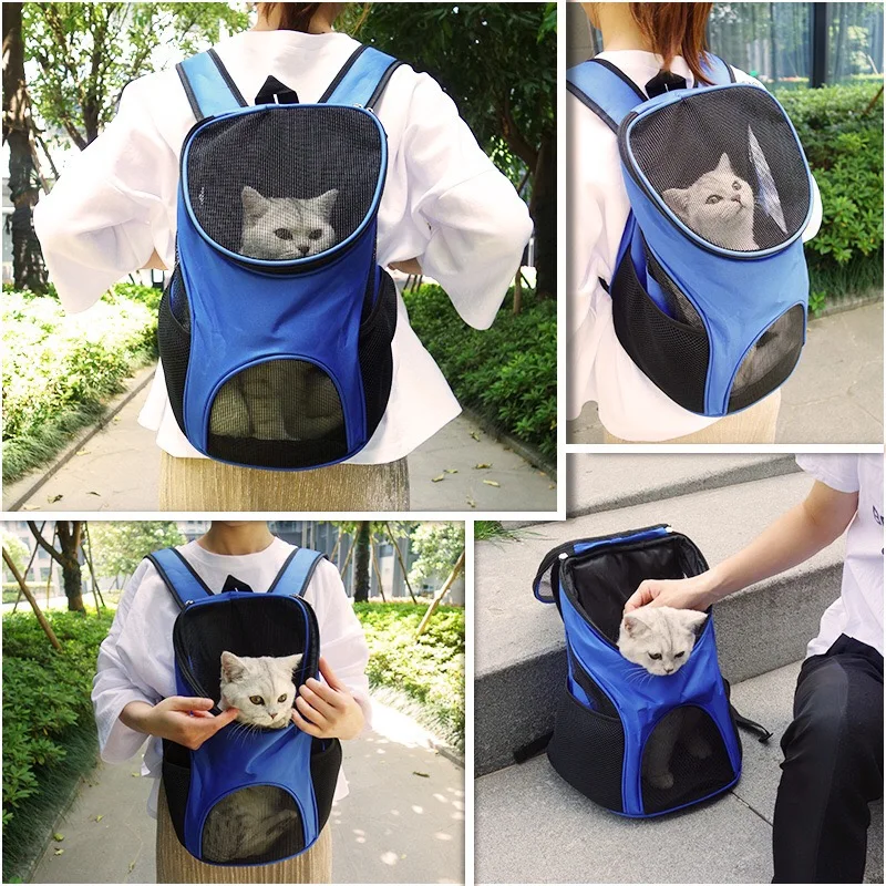 Outdoor Pet Dog Carrier Bag Double Shoulder Portable Travel Backpack Mesh Cat Bags Kitten Puppy Hiking Supplies | Дом и сад