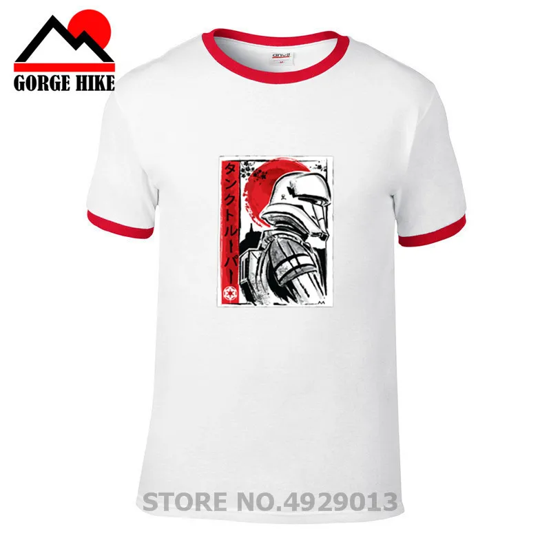 Мужская футболка с круглым вырезом Empire tank trooper storm army japan sun red летняя в винтажном