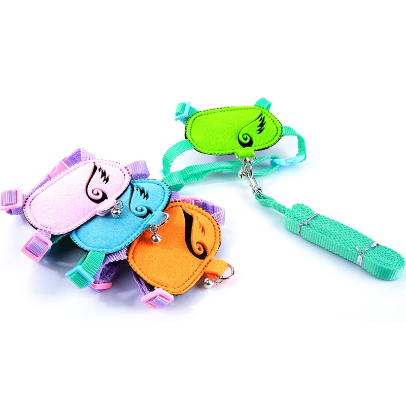 Новинка небольшой поводок в виде животного с тканевой аппликацией узором крыла и