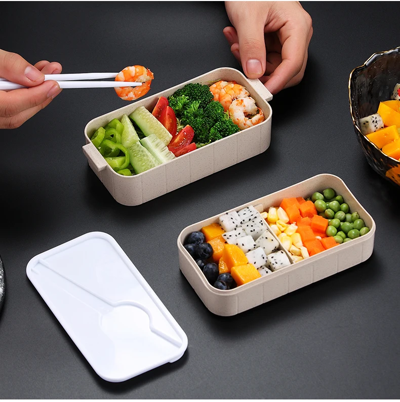 Японский Ланч-бокс для микроволновой печи Bento детский из пшеничной соломы