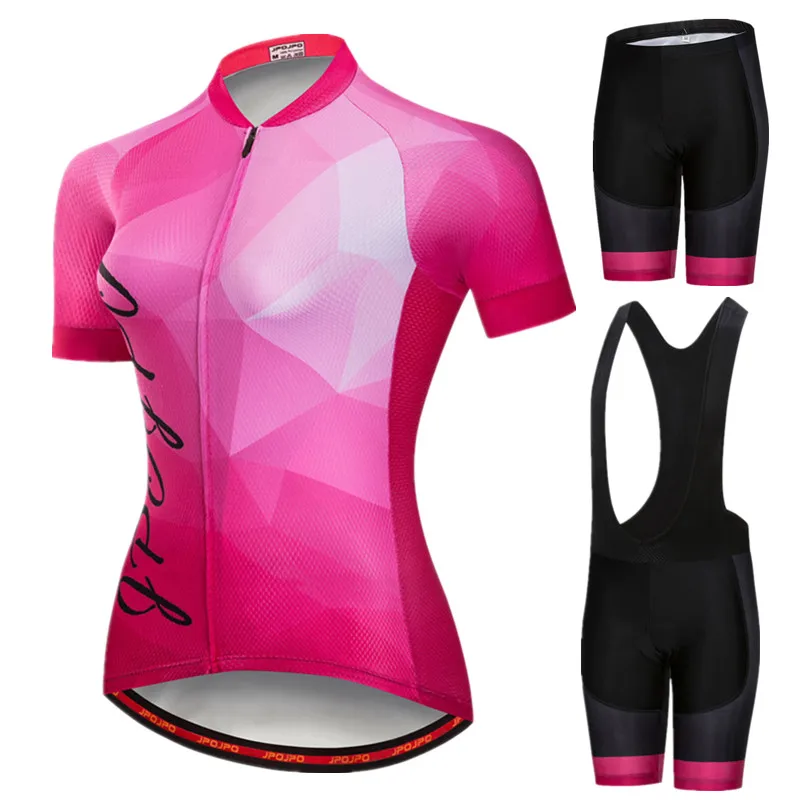 

JPOJPO Summer Cycling Jersey Set 2021 Bike Team Cycling Clothing Women Quick Dry Uniform Bicycle Jersey Suit ropa ciclismo mujer