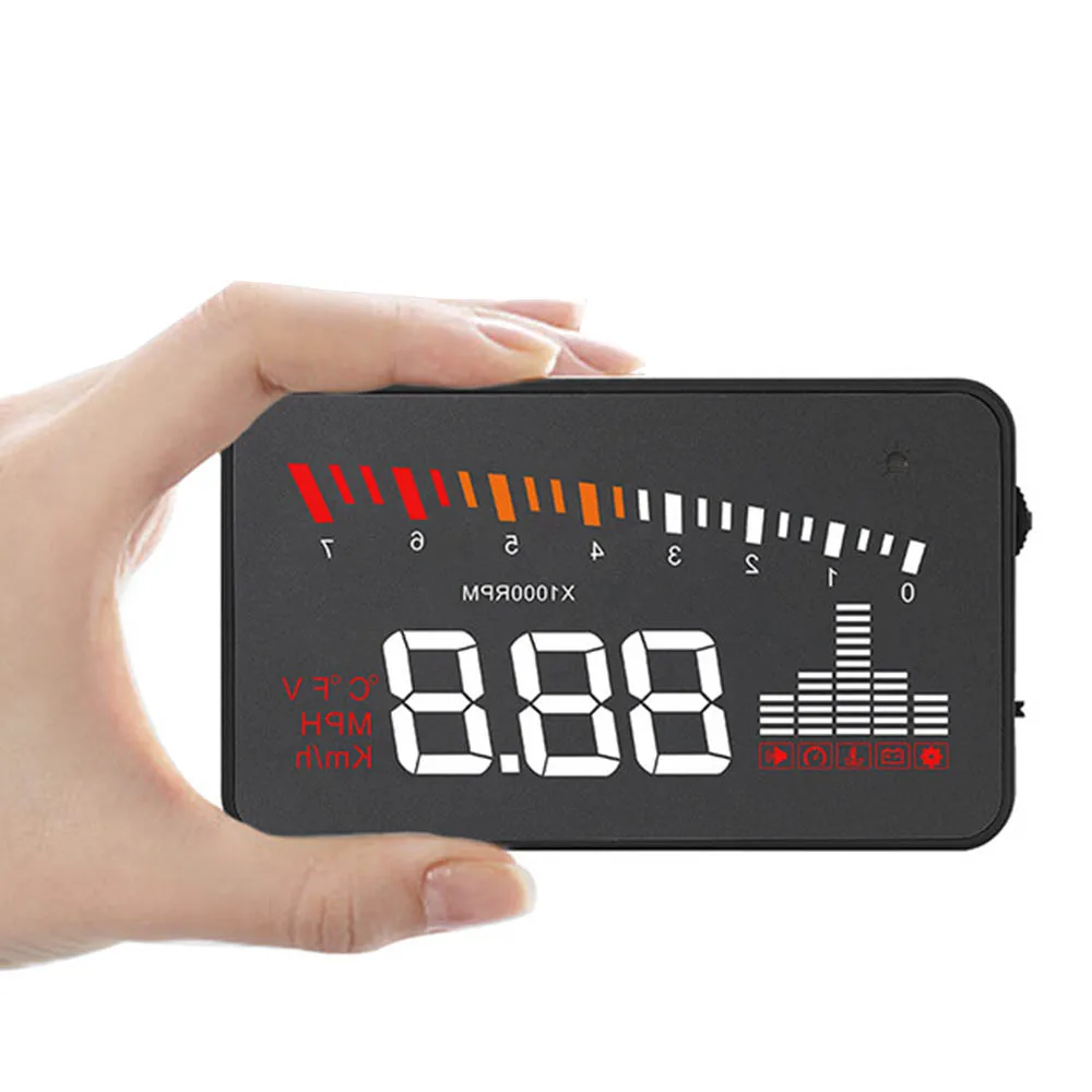3 ''экран высокой четкости OBD2 X5 Авто HUD автомобильный проектор скорости лобового стекла цифровой дисплей скорости на плате