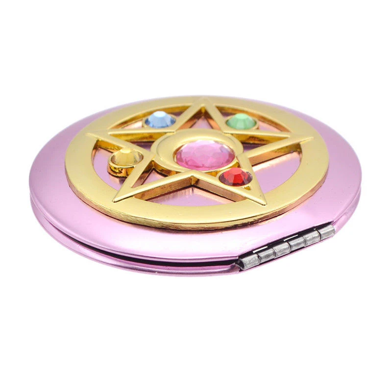 Аниме Сейлор Muun Crystal Pink в сложенном виде косметическое зеркало для макияжа