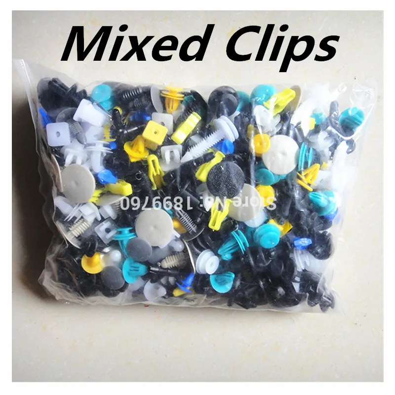 500 шт. нажимная штифта смешанного клипса обшивки панели двери крепеж бампер