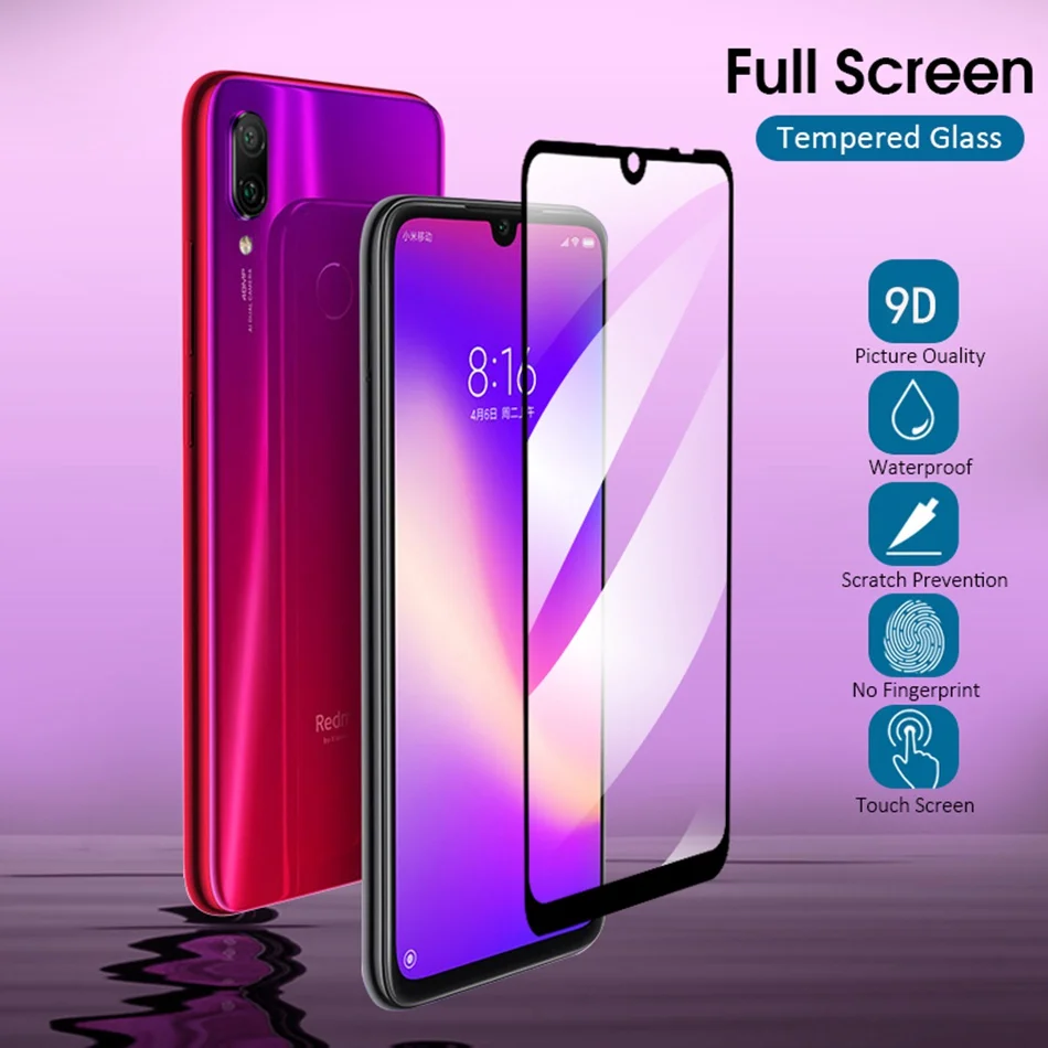 1/2 шт закаленное стекло для Xiaomi Redmi Note 7 Защита экрана полное покрытие защитное Pro