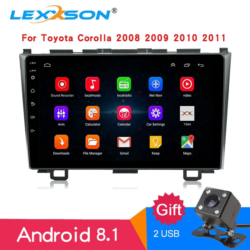 9 дюймов Android 8 1 автомобильное радио ram 2G rom 16G стерео 1080 P для Toyota Corolla 2008 2009 2010 2011 gps