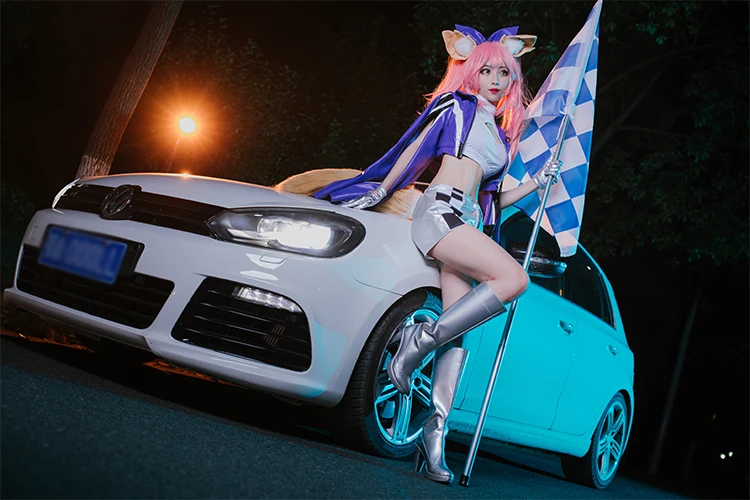 Игра FGO Tamamo no Mae Nero гонки косплей костюм для девочки комплект |