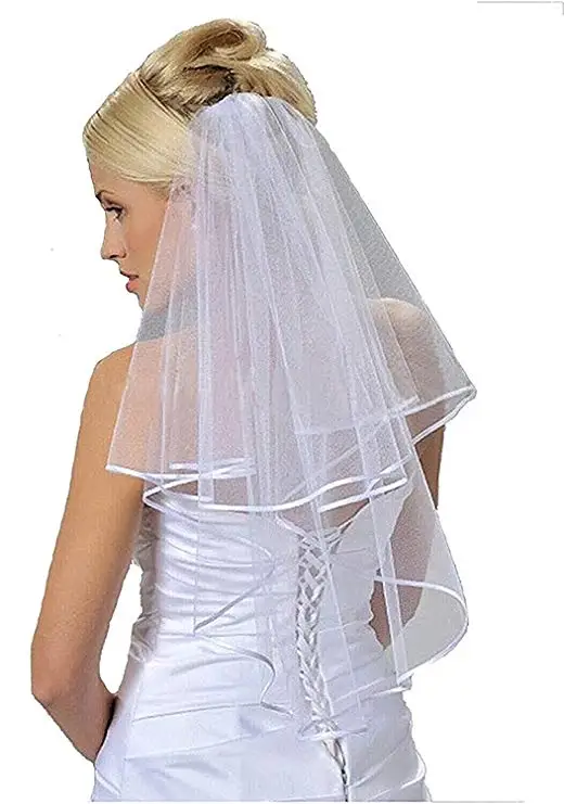 

Women's 2 Layers Short Bridal Veil Wedding With Comb Bridal Veils Bride Veil