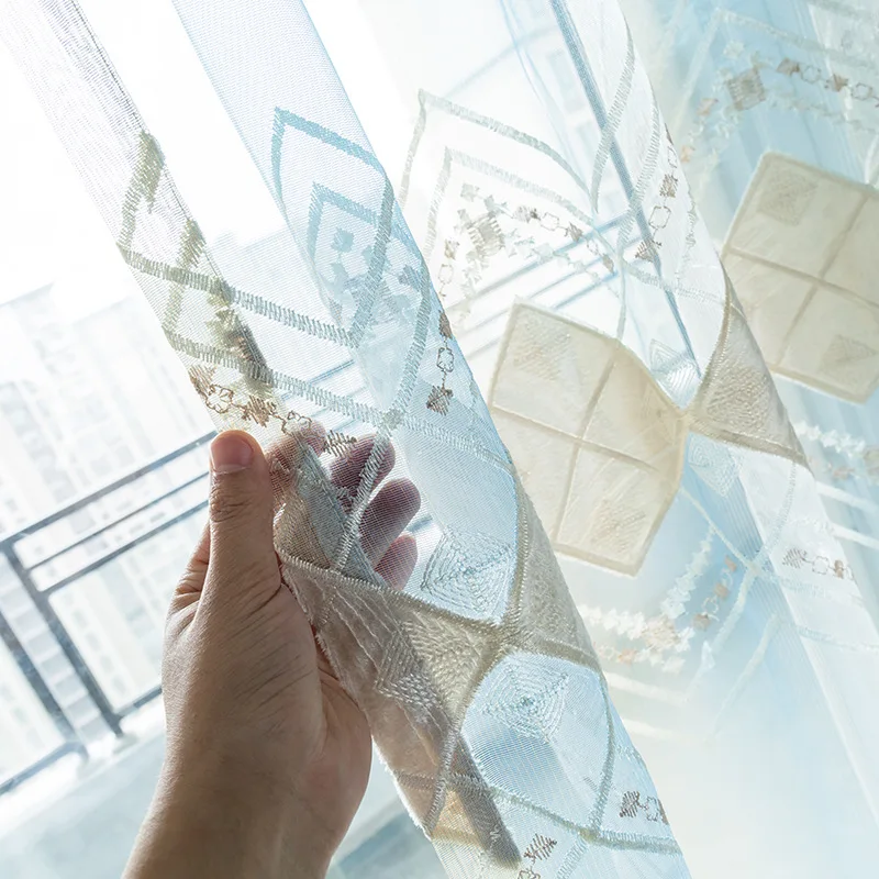 Синие занавески тканевые современные для гостиной спальни простые мальчиков