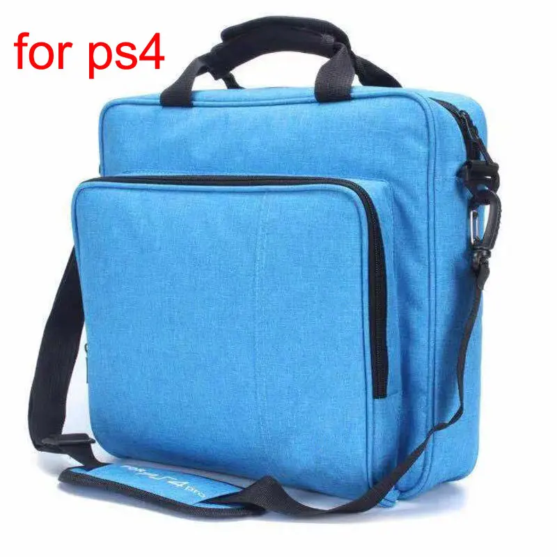 blue for ps4 Новая сумка для PS4/PS4 PRO, тонкий размер, защищающий плечо, холщовый чехол для playstation 4, многофункциональная сумка - Цвет: blue for ps4