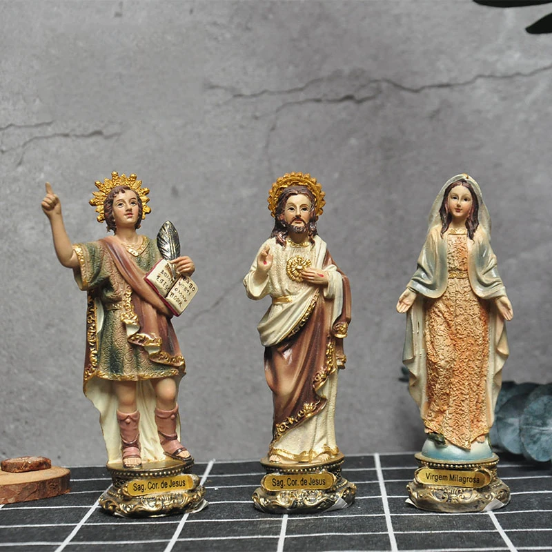 Европейский смолы христианский католический Иисус Дева Мария украшение дома