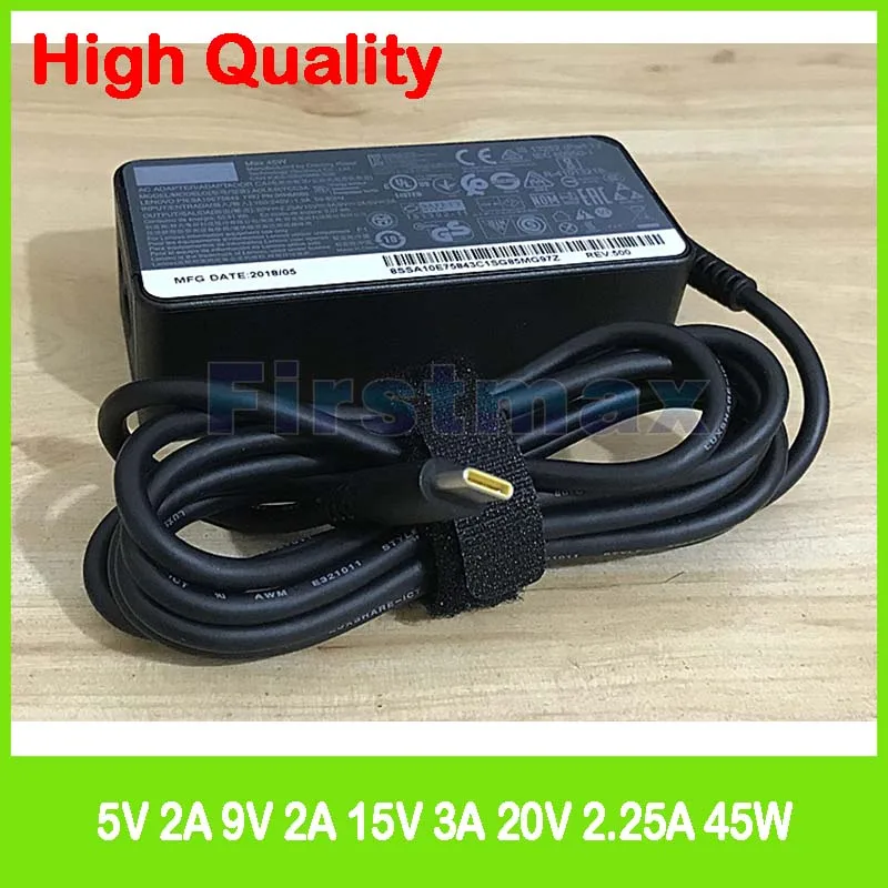 Адаптер питания переменного тока ADLX45YCC3A ADLX45ULCC2A 45 Вт USB-C type C зарядное устройство для ноутбука lenovo ThinkPad X280 T480 T480s T580 Yoga 910