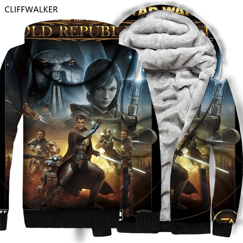 Дропшиппинг Star Wars Jedi Knight 3D толстовки осень зима хип хоп утолщаются Кофты на