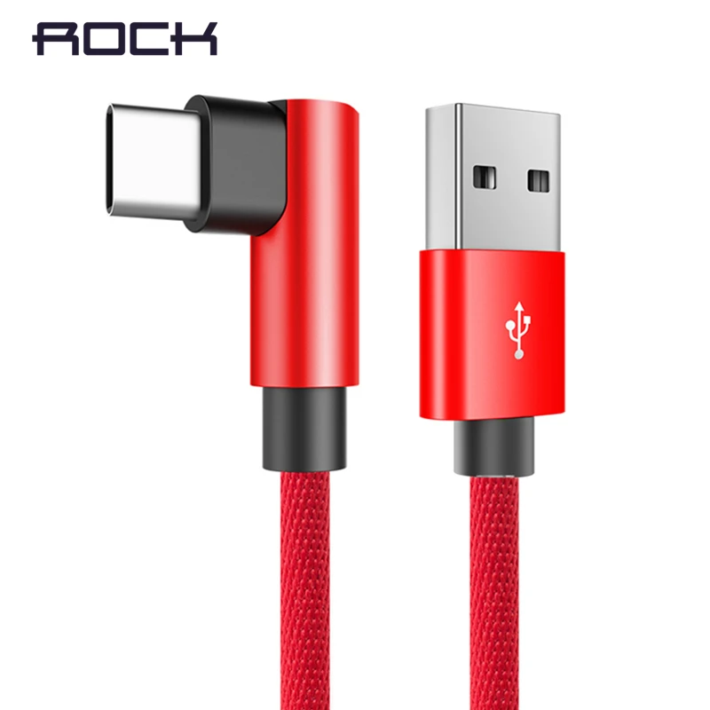 ROCK L образный USB кабель Type C 2A быстрое зарядное устройство для синхронизации