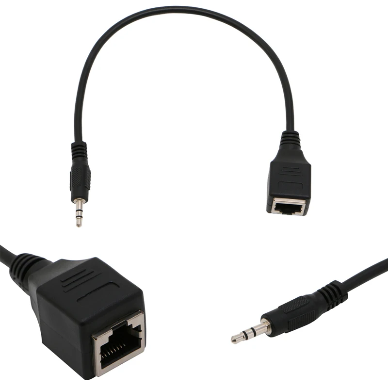 2019 New 3.5mm 1/8&quot Male Jack TRS Audio Cable To RJ45 Socket Ethernet Adapter Wire Electrical Equipment | Обустройство дома