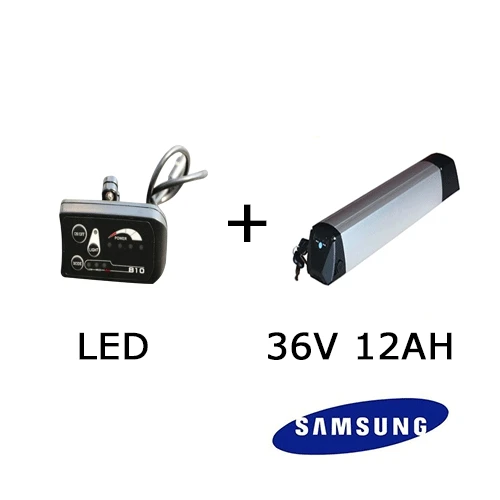 12Ah LED 350 W набор преобразования для электрического велосипеда 2" 26" 700C комплект велосипедных двигателей с 36 V 10Ah 12Ah электрический велосипедный аккумулятор bicicleta electrica - Цвет: 12Ah LED