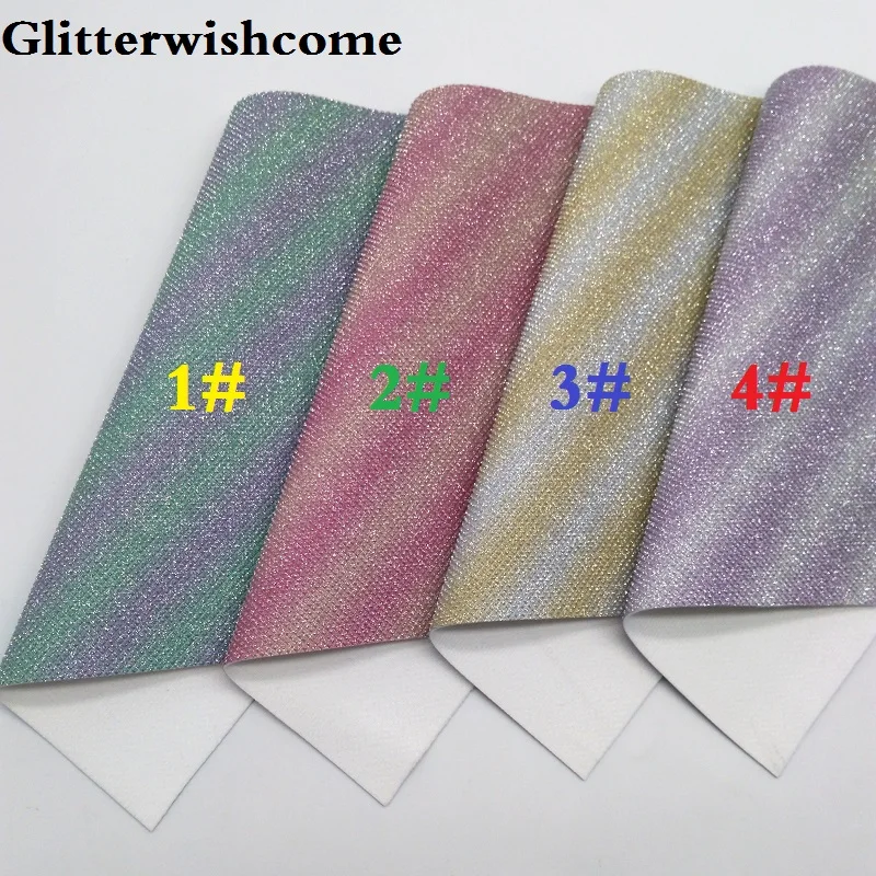Винил Glitterwishcome размера A4 21 х29 см для бантов крупная блестящая кожаная ткань винил