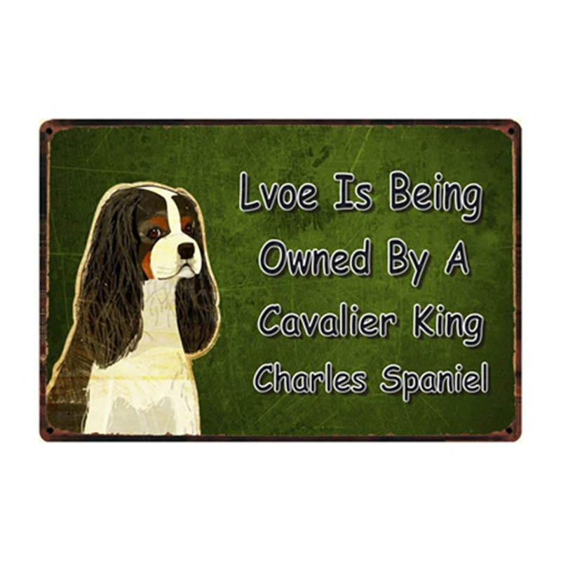 

Love Is Being Own Dogs Metal Sign Pet Dog Shop Tin Poster Home Decor Cafe Bar Wall Art Iron Painting