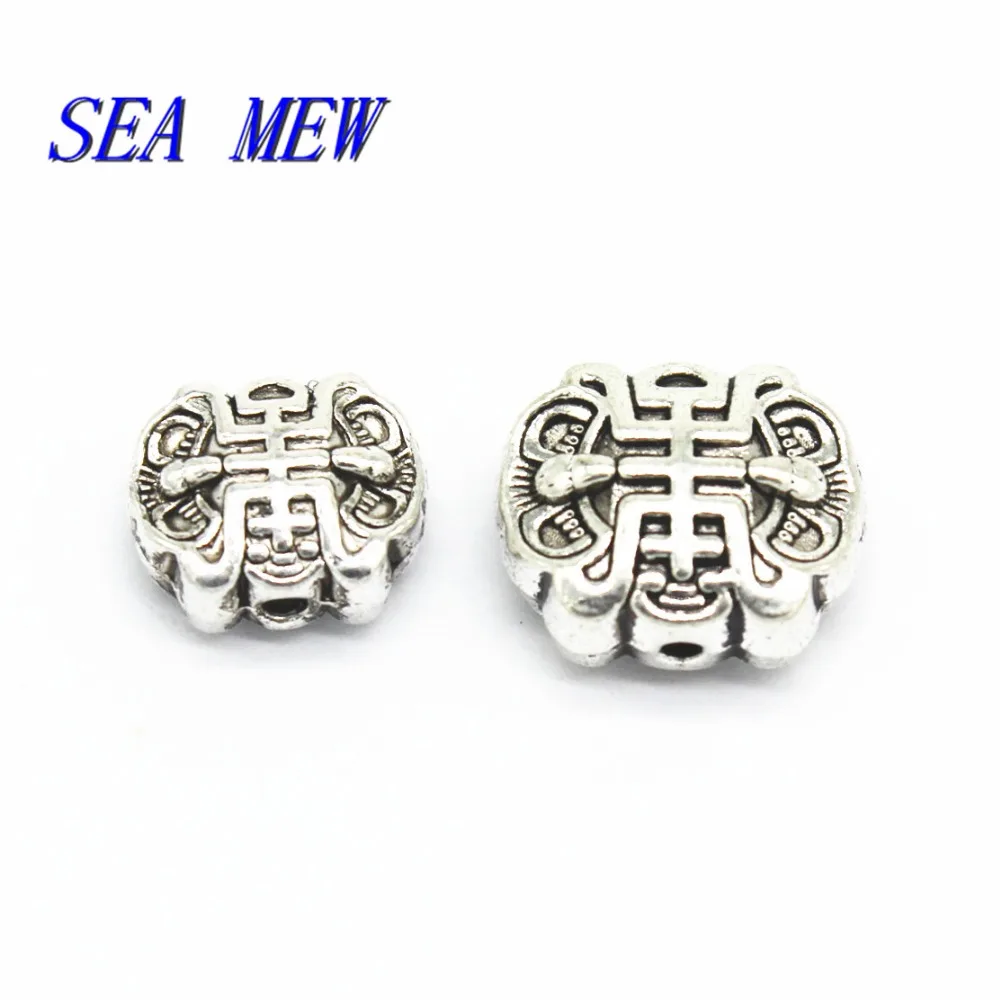 SEA MEW 10 шт. античный серебряный цвет китайский узел разделительные бусины