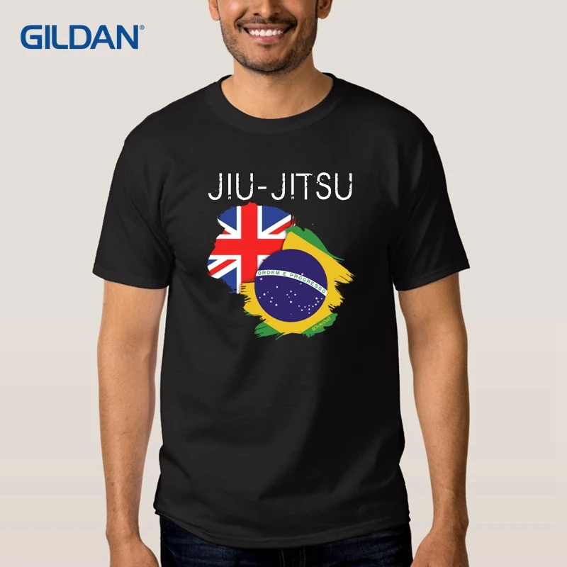 Бразилия джиу-джитсу смешанные Grappling Для мужчин s темно-синяя рубашка 2018 футболка