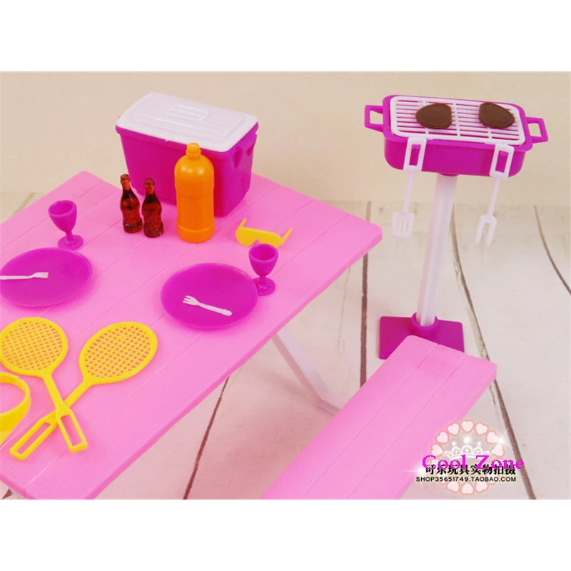 Миниатюрный Пикник Мебель для куклы Барби дома Ролевые игры Игрушечные лошадки