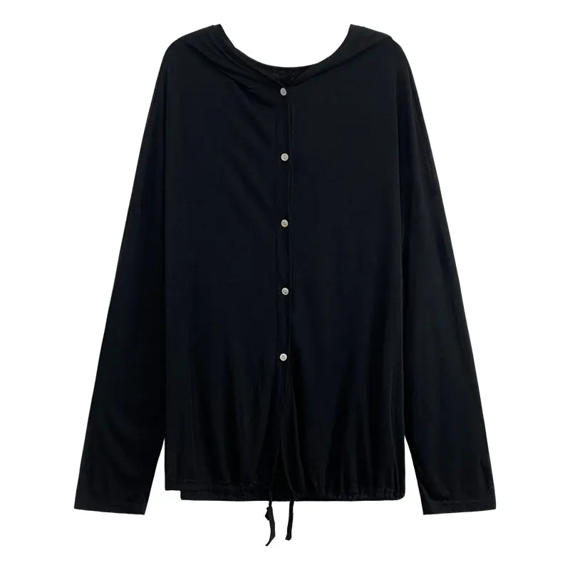 XITAO Suncreen Thin Knitted Sweater White Top Women Clothes 2019 Full Sleeve Korean Single Breasted Autumn ZLL4225 |