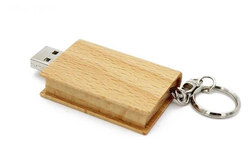SHANDIAN натуральная деревянная книга usb флэш-накопитель Флешка 4 ГБ/8 ГБ/16 ГБ/32 ГБ/64 ГБ флеш-накопитель металлический брелок логотип клиента